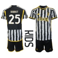 Juventus Adrien Rabiot #25 Hemmadräkt Barn 2023-24 Kortärmad (+ Korta byxor)